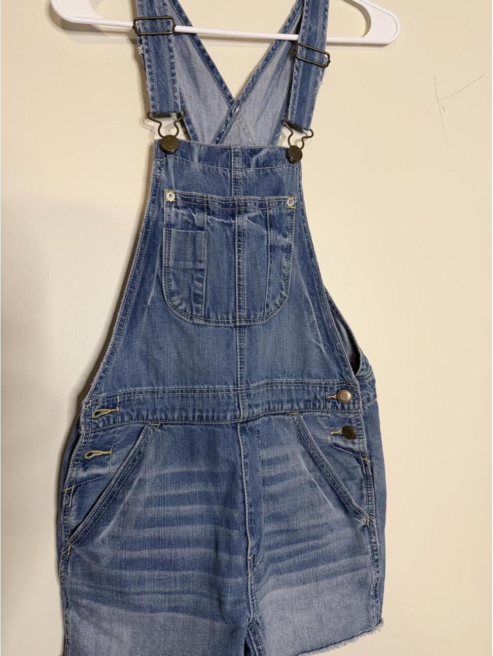 American Eagle Women's Blue Dungarees-overall